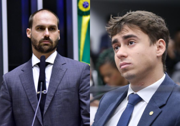 Eduardo Bolsonaro e Nikolas Ferreira trocam farpas nas redes sociais e Flávio pede união