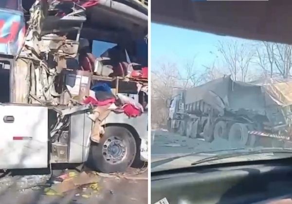 Batida entre ônibus e carreta deixa um morto e cinco feridos no oeste da Bahia