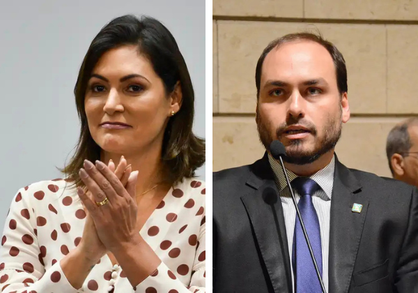 Michelle Bolsonaro e PL entram em atrito sobre candidatura de Carlos ao Senado
