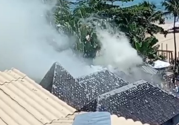 Incêndio assusta moradores e turistas em Pousada de Morro de São Paulo