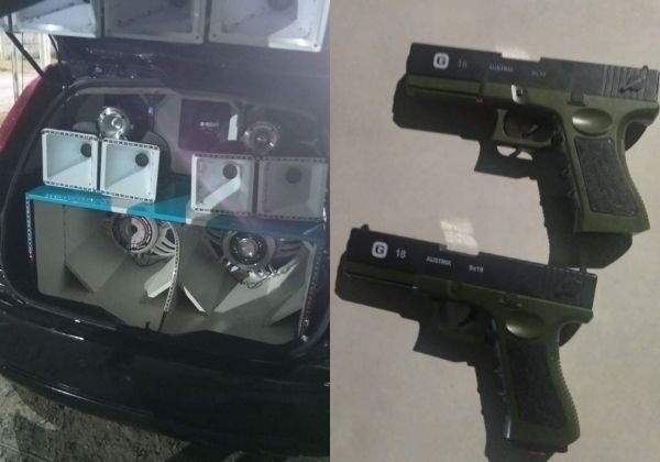 Polícia apreende simulacros de arma de fogo em festa ‘paredão’ no Arraial do Retiro