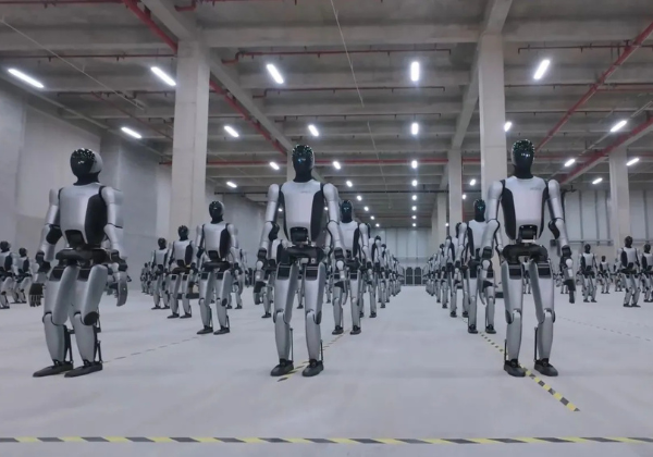 Fabricante chinesa inicia entrega em massa de robôs humanoides para a indústria
