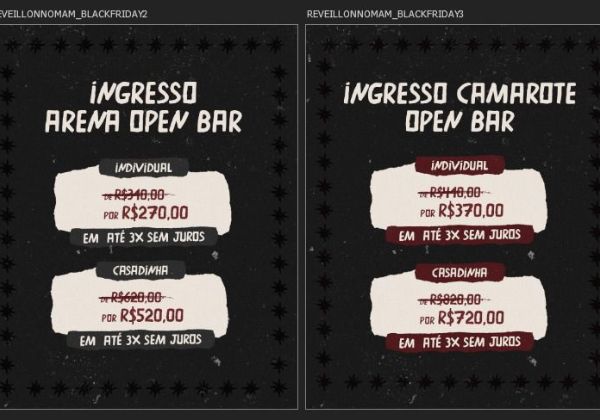 Imperdível: Réveillon no MAM anuncia Black Friday com até R$ 100 de desconto
