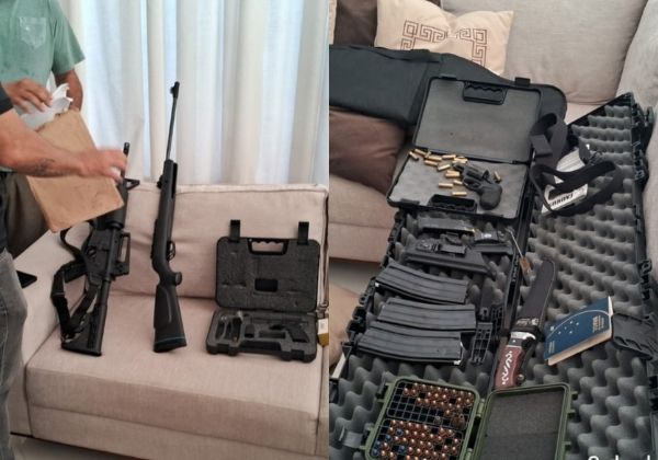 Homem é preso sob suspeita de violência psicológica contra mulher e exibir armas para filha