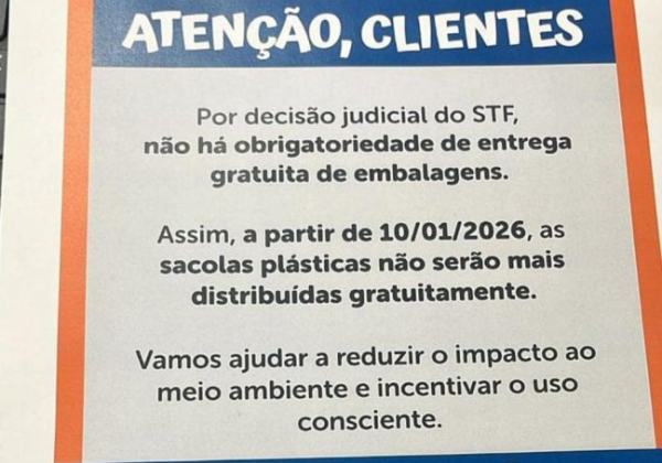Rede de supermercado vai suspender distribuição gratuita de sacolas plásticas em Salvador