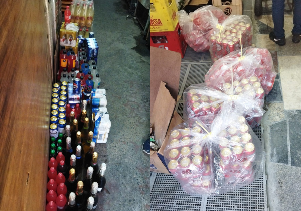 Fiscalização apreende mais de 2,5 mil bebidas impróprias na Ribeira