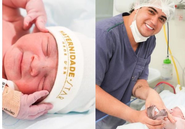 Nasce Ravi, filho de Natanzinho Lima e Karolly 