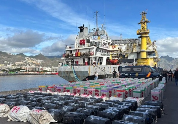 Espanha apreende cocaína a bordo de navio que fez escala no Brasil