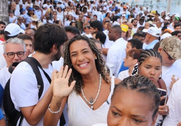 No Bonfim, ministra Anielle Franco diz que Lula 'chegará bem' na disputa de outubro