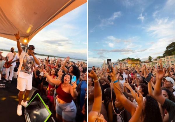 Após sucesso em show gratuito no metrô de Salvador, Psirico repete ação com 'Semáforo' e lota bairro de Vitória, no Espírito Santo