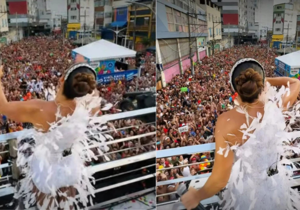 Vídeo: Ivete Sangalo estende desfile da pipoca até a Av. Carlos Gomes no último dia de Carnaval