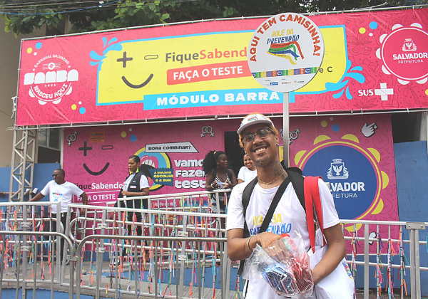 Secretaria registra aumento de 56% na procura por testagem para HIV e sífilis no Carnaval de Salvador