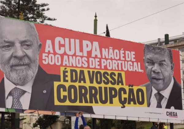 Partido de direita em Lisboa coloca outdoor contra Lula e cita corrupção