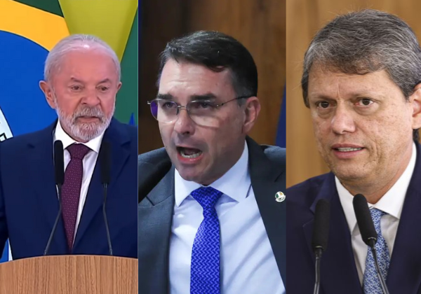 Lula empata com Flávio Bolsonaro e Tarcísio em simulação de 2º turno, aponta pesquisa
