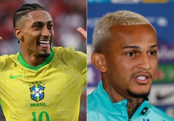 Raphinha e Wesley são cortados da Seleção após lesões contra a França