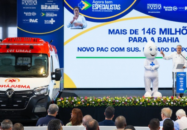 Bahia recebe R$ 146,8 milhões em investimentos na saúde com ambulâncias, UBS e CAPS