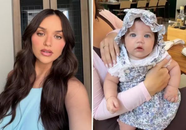 Filha de Rafa Kalimann chama atenção com look delicado em visita ao pediatra 