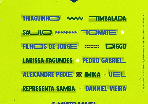 Arena Brasil anuncia abertura de vendas às 15h com clima de Copa, line-up de peso e estrutura de outro nível para dominar Salvador