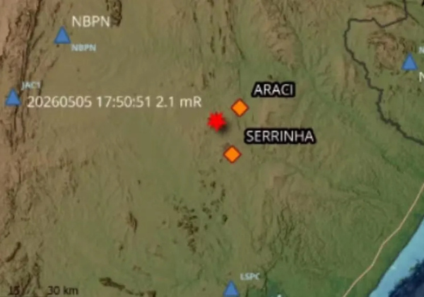 Tremor de terra é registrado em cidade do nordeste da Bahia