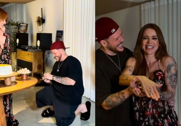 Ferrugem surpreende Thaís Vasconcellos com novo pedido de casamento durante festa de aniversário 