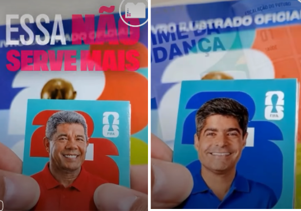 ACM Neto usa “figurinhas” da Copa para criticar gestão de Jerônimo Rodrigues