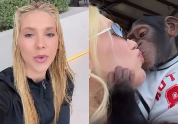 Virginia Fonseca se desculpa após repercussão de vídeo beijando macaco em zoológico de Dubai: ‘Jamais faria isso com o Vini’ 