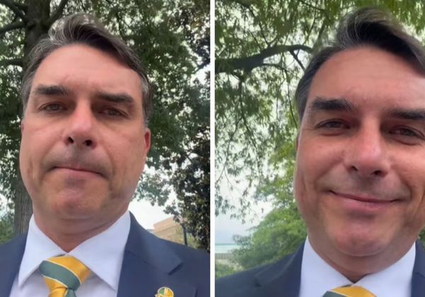 Flávio Bolsonaro publica vídeo na Casa Branca e faz suspense sobre possível encontro com Trump