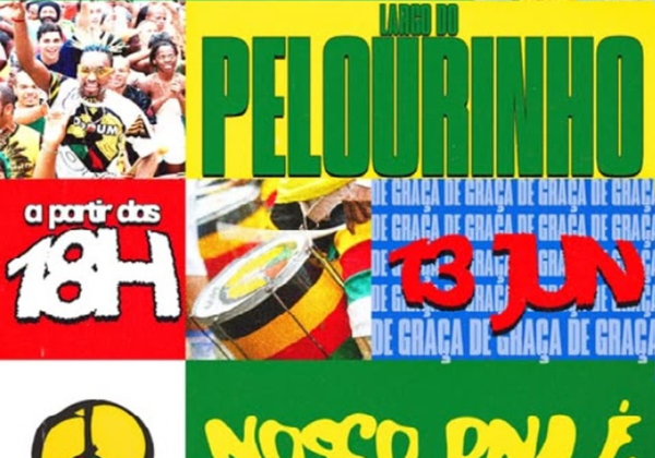 Torcida Brasil Olodum abre programação no dia 13 de junho no Largo do Pelourinho