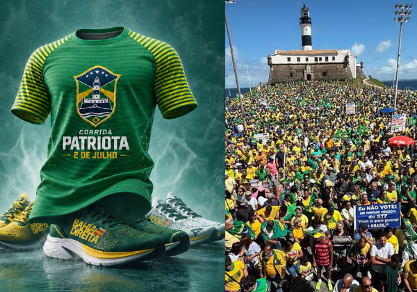 Bolsonaristas promovem ‘Corrida Patriota’ durante celebrações do 2 de Julho em Salvador