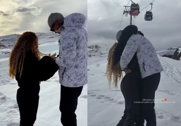Vivi Noronha fica noiva de Da Fúria durante viagem ao Chile e comemora: 'Vivendo um sonho'