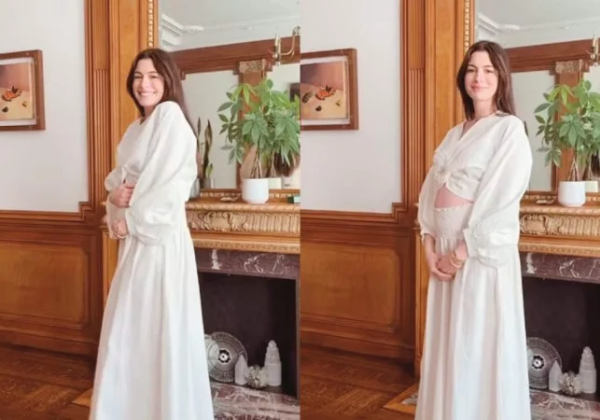 Anne Hathaway anuncia terceira gravidez em vídeo emocionante nas redes sociais
