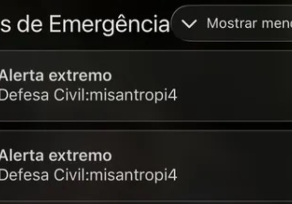 Defesa Civil admite invasão após alerta falso sobre ‘misantropia’ ser enviado a celulares