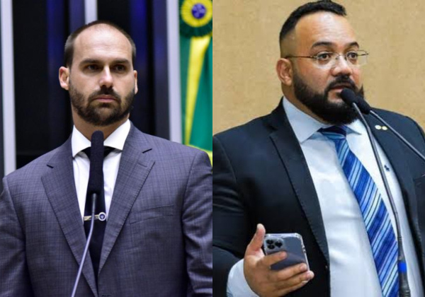 Eduardo Bolsonaro sai em defesa de Leandro de Jesus após retirada de placa em rodovia na BA-649