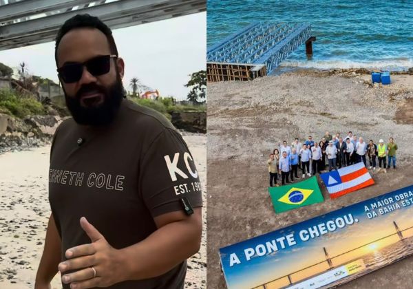 Vídeo: deputado fiscaliza construção da ponte Salvador-Itaparica e diz que obras ainda não começaram