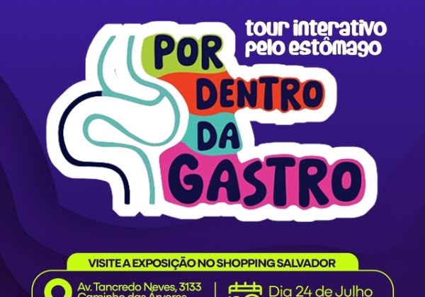 Salvador recebe experiência gratuita com estômago inflável e orientações sobre saúde digestiva