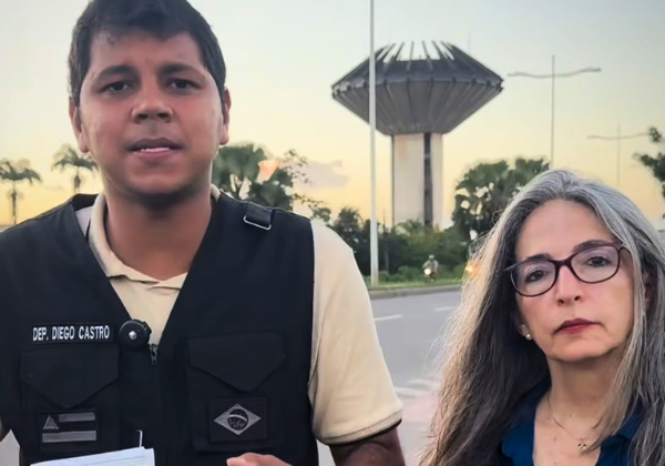 Diego Castro e Raíssa Soares denunciam cobrança de taxa de esgoto pela Embasa em Feira de Santana