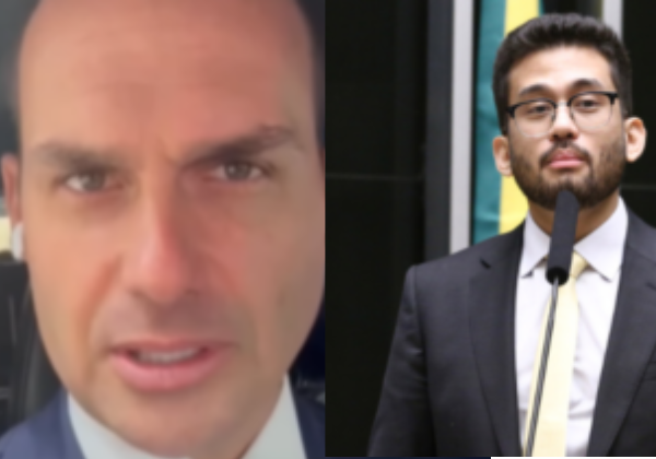 Kim Kataguiri chama Eduardo Bolsonaro de “frouxo” e desafia ex-deputado
