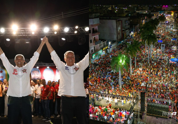 Jerônimo estima mais 20 mil pessoas em 1º comício, pede votos para Lula, mas diz não existir 'jogo ganho'