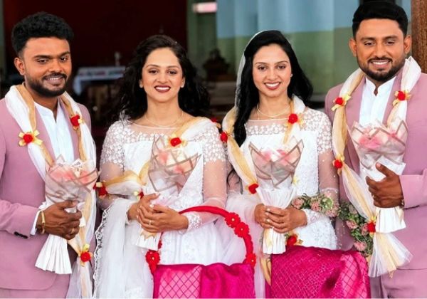 Gêmeos se casam com irmãs gêmeas e tem celebração feita por padres gêmeos na Índia