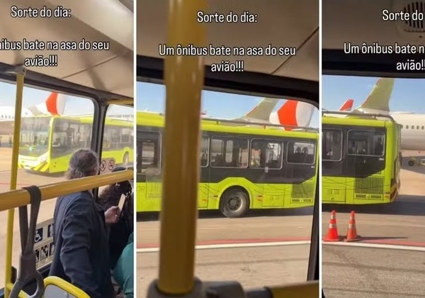 Ônibus atinge asa de avião da Gol durante embarque em Guarulhos