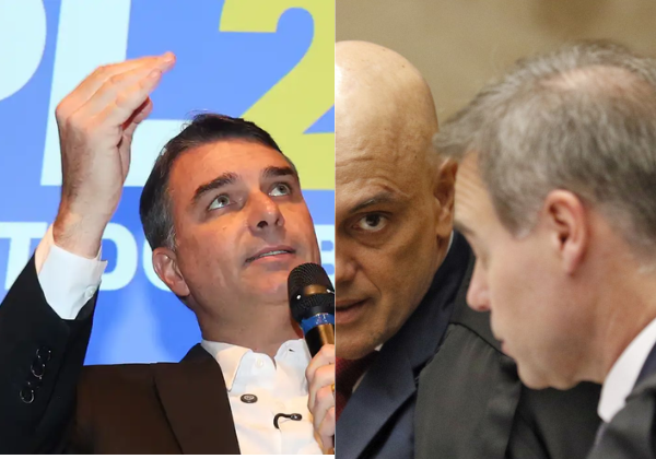 Flávio acusa Alcolumbre e Moraes de autoproteção em ato no interior paulista