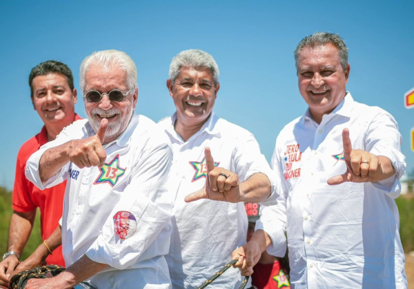 No Sisal, Wagner, Jerônimo e Rui Costa usam obras regionais como vitrine de campanha