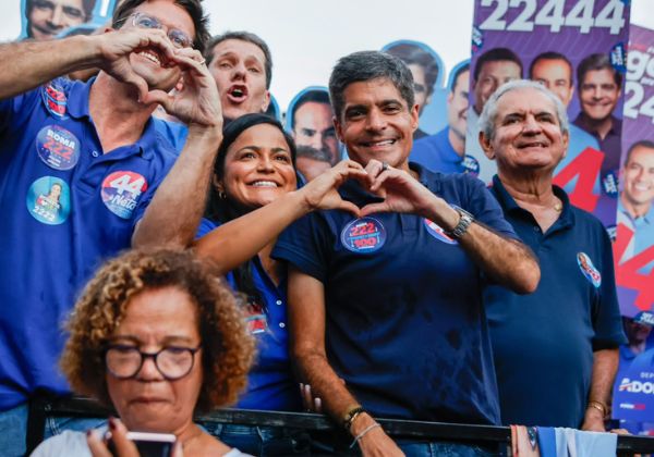 'Nós vamos ter aqui uma das maiores votações de toda Bahia', diz ACM Neto em Lauro de Freitas
