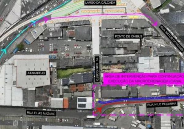 Rua na região da Calçada terá interdição noturna para obras do VLT em Salvador