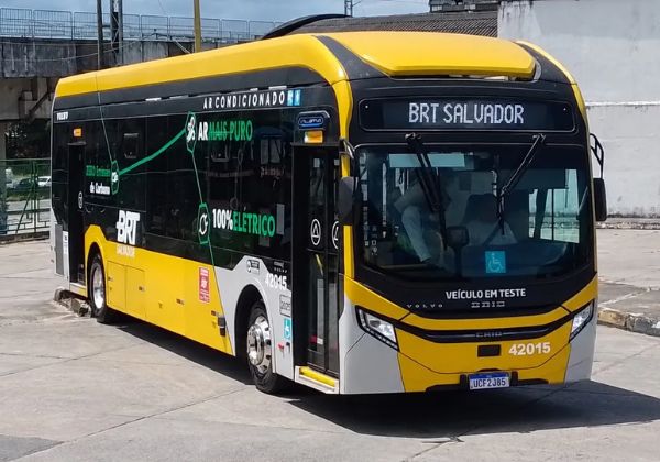 Salvador testa novo ônibus elétrico no BRT a partir desta quinta (1°) 