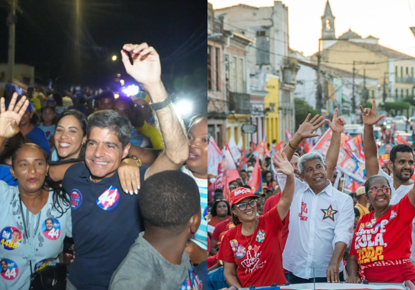 ACM Neto e Jerônimo Rodrigues dedicarão último dia de campanha para atos no interior da Bahia