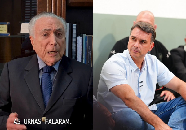 Michel Temer declara apoio a Flávio Bolsonaro no segundo turno contra Lula