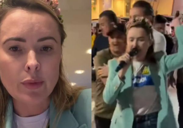 Vídeo: Júlia Zanatta celebra reeleição com chicote nas ruas e é criticada nas redes sociais
