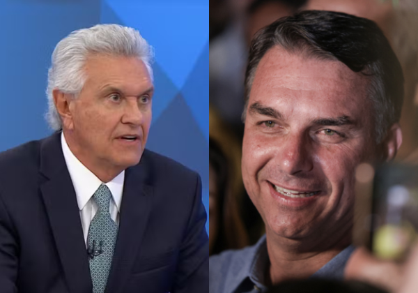 Caiado oficializa apoio a Flávio Bolsonaro no segundo turno da eleição presidencial