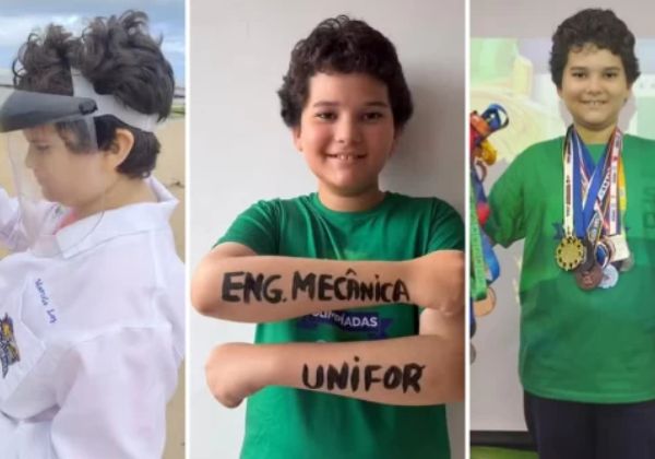 Baiano de 10 anos conquista 3º lugar em vestibular de Engenharia Mecânica 